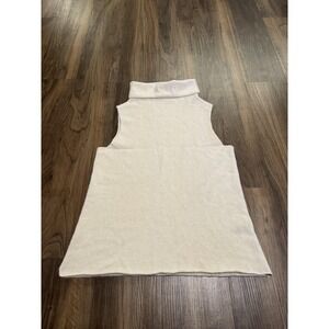 Margaret O'Leary Sweater Womens XS White White 100% Cashmere Turtleneck Knit